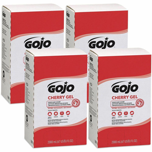 Gojo PRO TDX Refill Cherry Gel Pumice Hand Cleaner - Cherry Scent - 2.11 quart - Pump Bottle Dispenser - Dirt Remover, Oil Remover, Grease Remover - Hand, Arm - Red - pH Balanced, VOC-free, NPE-free - 4 / Carton