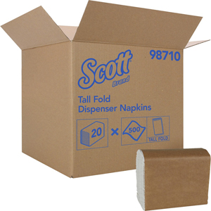 Scott Tall-Fold Paper Napkins - 1 Ply - Tall Fold - 6.60