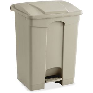 Safco Plastic Step-on Waste Receptacle - 17 gal Capacity - Rectangular - 26.3