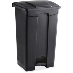 Safco Plastic Step-on Waste Receptacle - 23 gal Capacity - Rectangular - 32.3