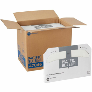 Georgia-Pacific Toilet Seat Cover - Half-fold - For Toilet - White - 250 - 20 / Carton