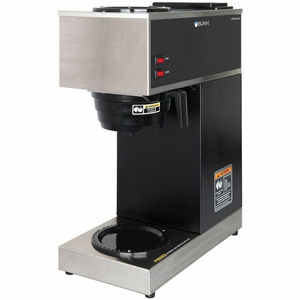 BUNN 12 Cup Pourover Coffee Brewer with 2 Warmers and Black finish - 1575 W - 1.22 gal - 12 Cup(s) - Multi-serve - Black - Stainless Steel Body - Glass Carafe