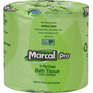 Marcal Pro 100% Recycled Bathroom Tissue - 2 Ply - 4