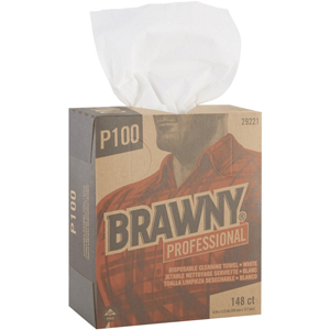 Brawny Professional P100 Disposable Cleaning Towels - 12.50