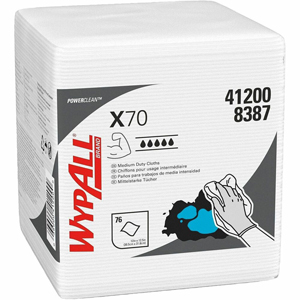 Wypall PowerClean X70 Medium Duty Cloths - Quarter-fold - 12.50