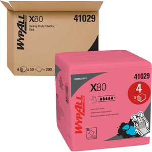 Wypall PowerClean X80 Heavy Duty Cloths Extended Use Cloths - Quarter-fold - For Industry, Rough Surface, Multipurpose - 12