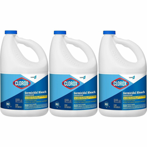 CloroxPro Germicidal Bleach - For Laundry - Concentrate - 121 fl oz (3.8 quart) - Recommended For: Germs Remover - Disinfectant, Anti-bacterial - Clear - 3 / Carton