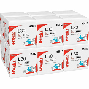 Wypall GeneralClean L30 Heavy Duty Cleaning Towels - WhitePack - 90/Pack - 12 / Carton