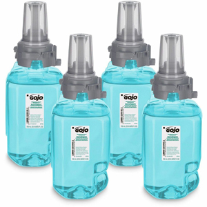 Gojo ADX-7 Dispenser Refill Botanical Foam Soap - Botanical Scent - 23.67 fl oz - Pump Bottle Dispenser - Skin, Hand - Moisturizing - Emerald Green - Rich Lather, Bio-based - 4 / Carton