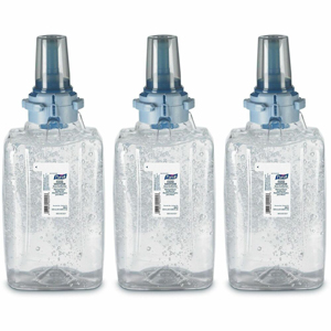 PURELL Hand Sanitizer Gel Refill - Fragrance-free Scent - 1.27 quart - Push Pump Dispenser - Kill Germs - Skin, Hand - Clear - Dye-free, Fragrance-free, Durable - 3 / Carton