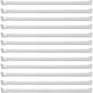 Genuine Joe Jumbo Translucent Straight Straws - 7.8