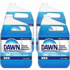 Dawn Manual Pot/Pan Detergent - For Pot, Pan - Liquid - 128 fl oz (4 quart) - Original Scent - Recommended For: Grease Remover, Soil Remover - Blue - 4 / Carton