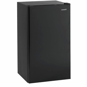 Avanti RM3316B 3.3 cubic foot Chiller Refrigerator - 3.30 ft³ - Manual Defrost - Flat Back - Manual Defrost - Reversible - 3.30 ft³ Net Refrigerator Capacity - 120 V AC - Black