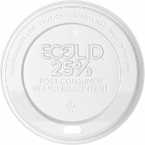Eco-Products Evolution World Hot Cup Lids - Polystyrene - White - 1000 / Carton