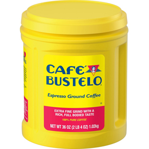 Cafe Bustelo Ground Espresso Coffee - Regular - Dark - 36 oz Per Can - Ground - 1 Each