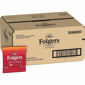 Folgers Fraction Pack Special Roast Coffee - Regular - Medium - 0.8 oz - Fraction Pack - 42 / Carton