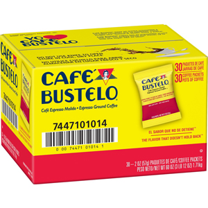 Cafe Bustelo Ground Espresso Coffee - Regular - Dark - 2 oz - Ground - Espresso Blend - 30 / Carton