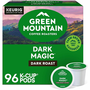Green Mountain Coffee Roasters K-Cup Dark Magic Coffee - Compatible with Keurig Brewer - Regular - Dark - K-Cup - 24/Box - 4 / Carton
