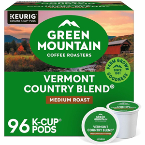 Green Mountain Coffee Roasters K-Cup Vermont Country Blend Coffee - Compatible with Keurig Brewer - Regular - Medium - K-Cup - 24/Box - 4 / Carton