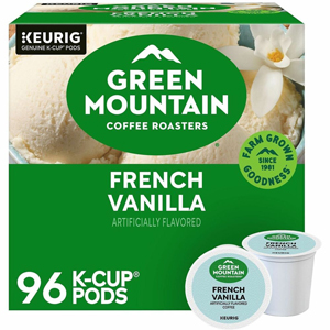 Green Mountain Coffee Roasters K-Cup French Vanilla Coffee - Compatible with Keurig Brewer - Regular - Light - K-Cup - 24/Box - 4 / Carton
