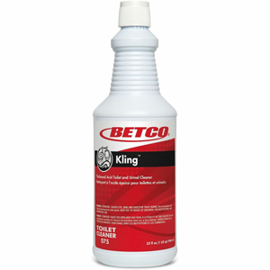 Betco Kling Toilet Bowl Cleaner - For Bathroom - 32 oz (2 lb) - Mint Scent - Recommended For: Rust Remover, Scale Remover, Hard Water Remover, Mineral Deposit Remover - Aqua Blue - 12 / Carton