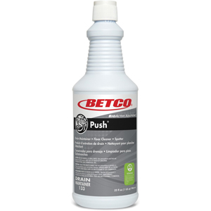 Betco BioActive Solutions Push Cleaner - For Drain, Carpet, Upholstery - 32 fl oz (1 quart) - New Green Scent - Recommended For: Bacteria Remover, Protein Remover, Starch Remover, Oil Remover, Grease Remover, Gum Remover - Non-corrosive, Non-flammable, Ca