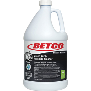 Betco Green Earth Peroxide Cleaner - For Floor, Shower, Glass, Bathroom, Tile - Concentrate - 128 fl oz (4 quart) - Citrus, Fresh Mint Scent - Recommended For: Stain Remover, Mineral Deposit Remover, Hard Water Remover, Soap Scum Remover, Grout Remover - 