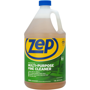 Zep Multipurpose Pine Cleaner - For Fiberglass, Porcelain, Stainless Steel, Tile, Bathroom, Floor, Kitchen - Concentrate - 128 fl oz (4 quart) - Fresh Pine Scent - Recommended For: Grease Remover, Grime Remover, Soil Remover, Dirt Remover - Deodorize - Br