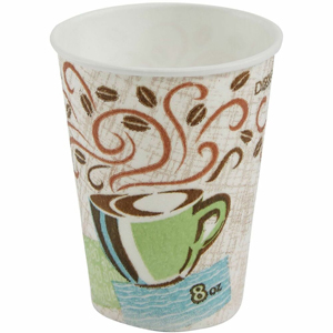 Dixie PerfecTouch 8 oz Insulated Paper Hot Coffee Cups by GP Pro - 8 fl oz - Coffee Haze - Paper, Cellulose Fiber - Hot Drink - 50/Pack - 20 / Carton