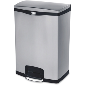 Rubbermaid Commercial Slim Jim Metal 24G End Step Can - 24 gal Capacity - 31.8
