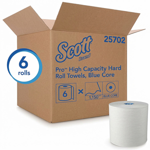 Scott Pro High-Capacity Hard Roll Towels with Elevated Design and Absorbency Pockets - 7.50