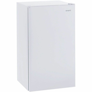 Avanti Counter-high Refrigerator - 3.30 ft³ - Manual Defrost - Undercounter - Manual Defrost - Reversible - 3.30 ft³ Net Refrigerator Capacity - 120 V AC - 220 kWh per Year - White - Smooth - Built-in