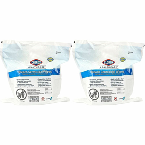 Clorox Healthcare Bleach Germicidal Wipes Bucket Refill - For Healthcare - Ready-To-Use - Wipe - 12
