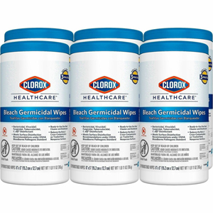 Clorox Healthcare Bleach Germicidal Wipes - For Multipurpose - Ready-To-Use - 5