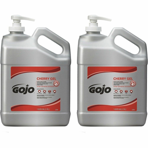 Gojo Cherry Gel Pumice Hand Cleaner - Cherry Scent - 1 gal - Pump Bottle Dispenser - Dirt Remover, Oil Remover, Grease Remover, Paint Remover, Tar Remover - Hand, Skin - Heavy Duty, pH Balanced, Pleasant Scent - 2 / Carton