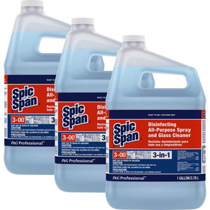 Spic and Span 3-in-1 All-Purpose Glass Cleaner - For Multipurpose, Multi Surface - Concentrate - Spray - 128 fl oz (4 quart) - Fresh Scent - Recommended For: Grease Remover, Bacteria Remover, Virus Remover - Heavy Duty, Disinfectant, Anti-bacterial, Non-s