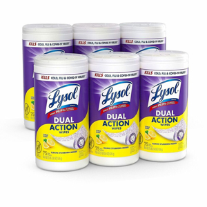 Lysol Dual Action Wipes - For Multipurpose - Wipe - Citrus Scent - 7