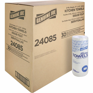 Genuine Joe Kitchen Roll Flexible Size Towels - 2 Ply - 1 5/8