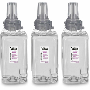 Gojo Antibacterial Handwash ADX-12 Dispenser Refill - Plum Scent - 1.32 quart - Push Pump Dispenser - Bacteria Remover - Hand, Skin - Moisturizing - Antibacterial - Clear - Rich Lather - 3 / Carton