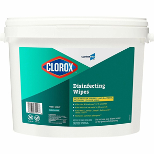 CloroxPro Disinfecting Wipes - For Multi Surface, Multipurpose - Ready-To-Use - Wipe - Fresh Scent - Recommended For: Bacteria Remover, Germs Remover, Virus Remover, Pet Dander Remover, Allergen Remover, Pollen Remover, Grass Remover, Spill Remover, Dirt 