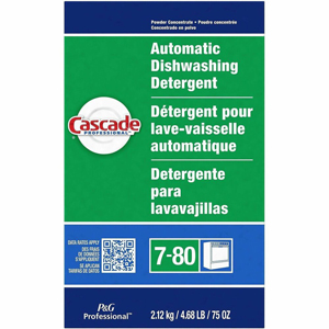 Cascade Professional Automatic Dishwasher Detergent Powder - For Dish - 75 oz (4.69 lb) - Fresh Scent - Phosphate-free - White - 7 / Carton
