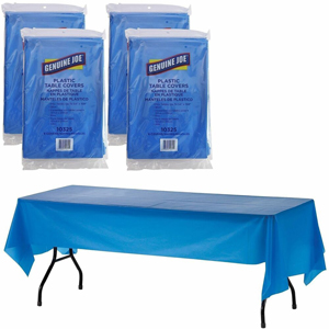 Genuine Joe Plastic Rectangular Table Covers - 108