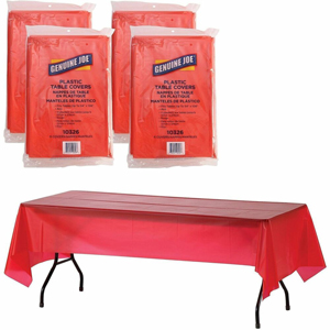 Genuine Joe Plastic Rectangular Table Covers - 108