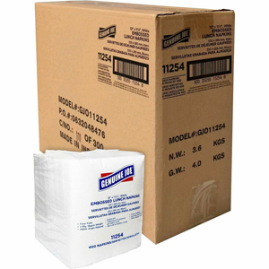 Genuine Joe Lunch Napkins - 1 Ply - Quarter-fold - 13