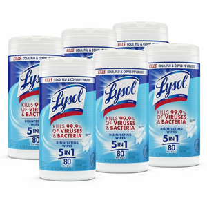 Lysol Disinfecting Wipes - For Multipurpose, Multi Surface - Wipe - Crisp Linen Scent - 7