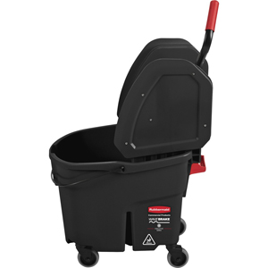 Rubbermaid Commercial WaveBrake Down Press Mop Bucket - 8.75 gal - Splash Resistant, Durable, Caster - 27.4