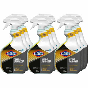 CloroxPro Urine Remover for Stains and Odors Spray - 32 fl oz (1 quart) - Absorbent, Soft - White - 9 / Carton