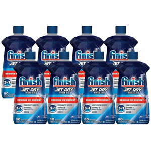 Finish Jet-Dry Rinse Aid - 8.45 oz (0.53 lb) - Blue Bottle - 8 / Carton