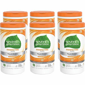 Seventh Generation Disinfecting Cleaner - For Multi Surface - Wipe - Lemongrass Citrus Scent - 8