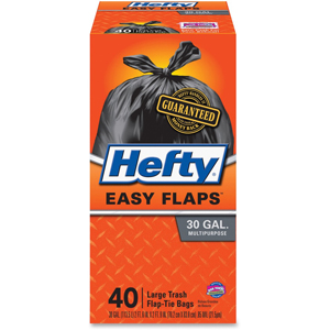 Hefty Easy Flaps 30-gallon Large Trash Bags - Large Size - 30 gal Capacity - 33